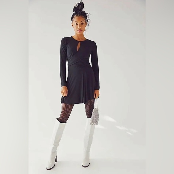 Free People Faux Wrap Mini Dress - Picture 1 of 5
